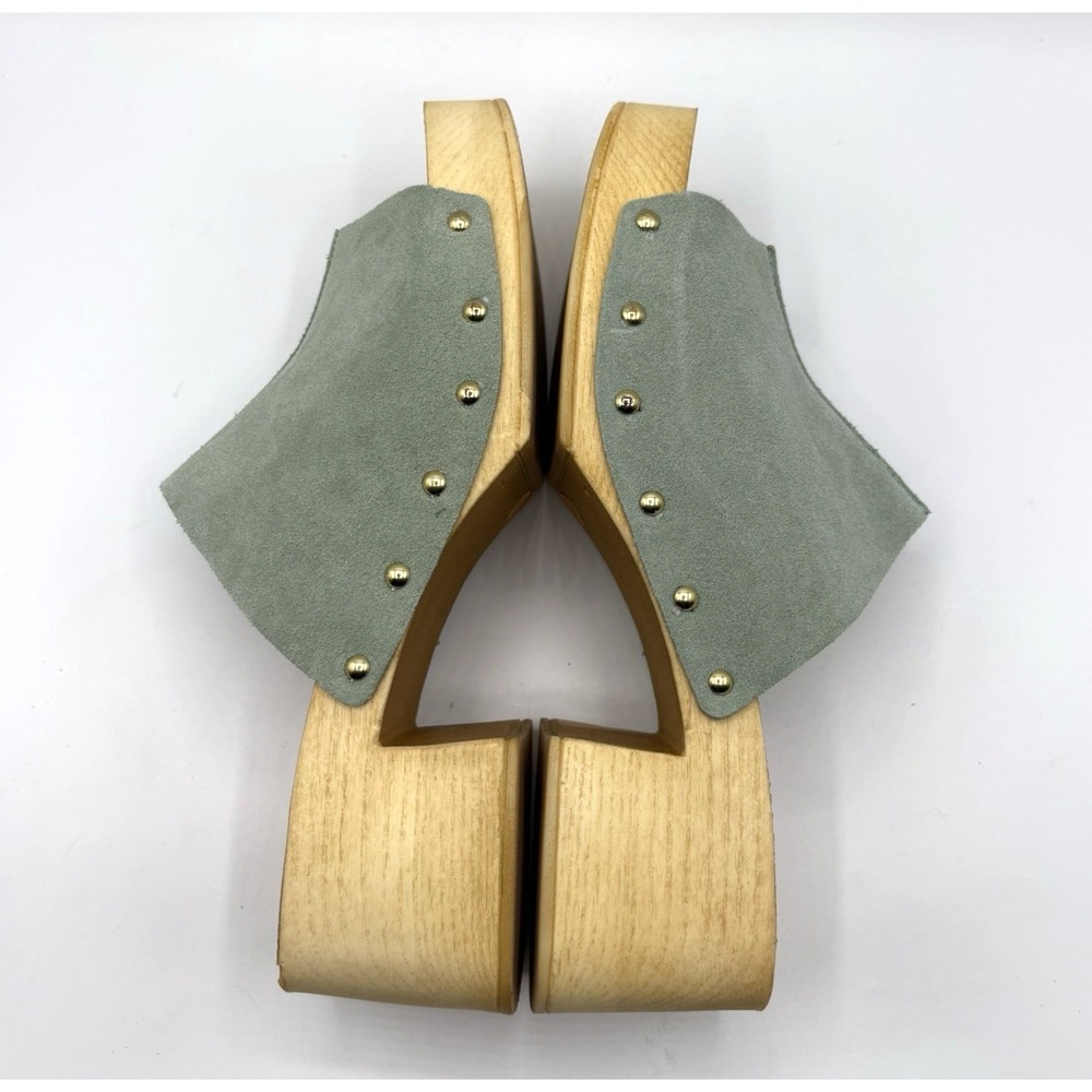 SEYCHELLES Scene Block Heel Sandal Women's Size 8.5 Sage Suede Platform NWOB - Picture 5 of 10